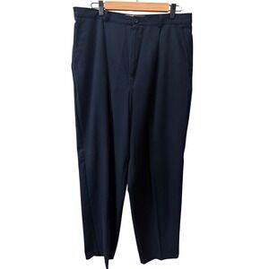 Croft & Barrow Black Stretch Straight Leg Pants Womens 16 Average Elastic Waist